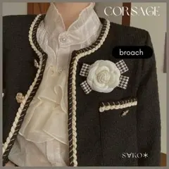 新品♦コサージュB  千鳥リボン 白 卒業式 入学式 フォーマル ブローチ