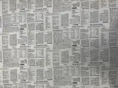 生地　英字柄　グレー