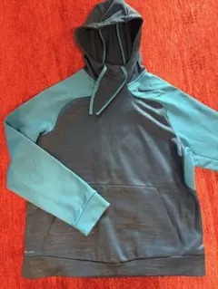 Nike フード付きパーカー 青/グレー XL