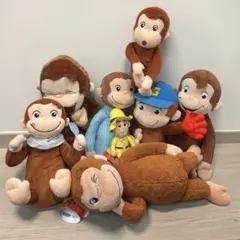 早いもの勝ち‼️おさるのジョージぬいぐるみ8点大量まとめ売りSET