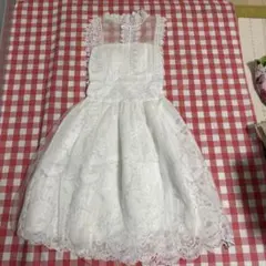 ホワイトレースフォーマルドレス