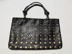 レア PRADA プラダ バッグ ブラック スタッズ ヴィンテージ
