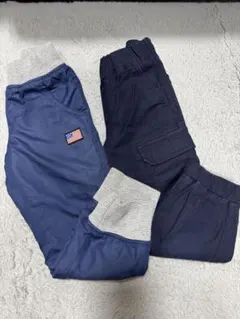 ユニクロ　FOKIDSネイビー ボトムス ズボン2点セット　男の子　110