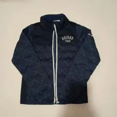 adidas キルティングナイロンジャケット ネイビー L 90s adidas 中綿キルティングジャケット ベンチコート
