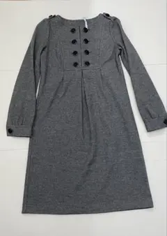 【クリーニング済】BODY DRESSING グレー ウールワンピースのサムネイル