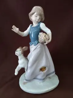 リヤドロ　かわいい！　8531　少女　犬 Amazon.co.jp: リヤドロ(Lladro) 犬と少女 仔犬たちの行進 #6784