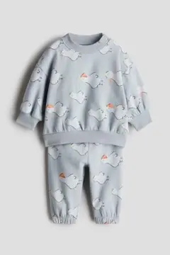 H&Mベビー服 セットアップ トレーナー パンツ 鳥柄のサムネイル