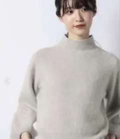 ANAYI ラクーン天竺パフスリーブ　プルオーバー