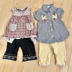 80サイズ　4点セット　ムージョンジョン　mariarjue ベルメゾンのサムネイル