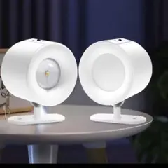 C 2個　回転可能な磁気LEDウォールライト　睡眠保護,寝室,ベッドサイド　新品のサムネイル