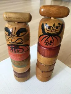 だるま落とし　木製　2個セット　昭和レトロ