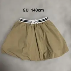 GU キッズ ガールズ ベージュ スカート バルーンスカート ウエストゴム 美品のサムネイル