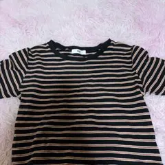 WEGO 半袖 ボーダーTシャツ ブラック ブラウン