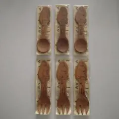 ムーミングッズ　詰め合わせ⑥　木製スプーン＆フォーク　３セット