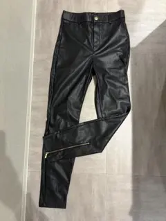 ZARA ブラック スキニーパンツ サイドジッパー