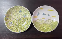 市川和美デザイン 小鳥と森の小皿 2枚入 ガストのサムネイル