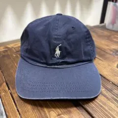 ラルフローレン　90s キャップ ポニー　ビンテージ　ネイビー