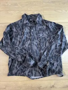 HARE レオパード柄 長袖シャツ グレー系 Fサイズ
