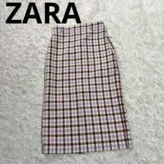 美品✨ZARA チェック　タイトスカート XS