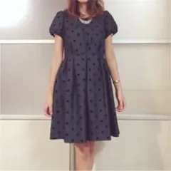 アナトリエ♡ドット パフスリーブワンピース♡