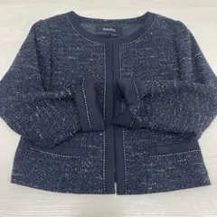 ノーカラーツイードジャケット　卒入園式