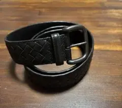 未使用 BOTTEGA VENETA ブラック ベルト 100cm BOTTEGA VENETA(ボッテガヴェネタ) レザーベルト ブラック