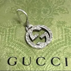 GUCCIグッチ インターロッキングGGピアス片耳 燻 メンズ/レディース