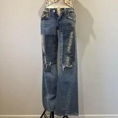 TRUE RELIGION patchwork denim Y2Kレア希少