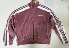 重盛さと美 adidas 希少 トラックジャケット ピンク M ベロア