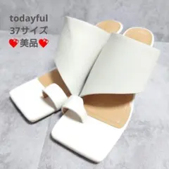 極美品♡TODAYFUL Square Leather Sandals 37 白のサムネイル