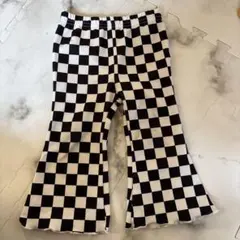 SHEIN チェック柄フレアパンツ 9-12M