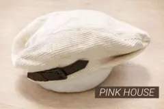 PINK HOUSE コーデュロイ キャスケット ハンチング アイボリー 帽子