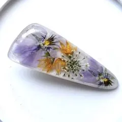ヘアクリップ　ハンドメイド　レジン　K-49