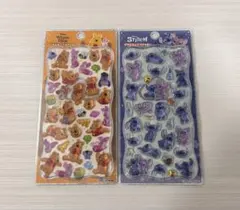正規品　プチドロップステッカー　ディズニー　スティッチ　プーさん　プチドロ