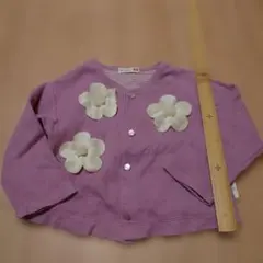 ニットプランナー 花の装飾 カーディガン 100cm