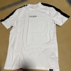 GUESS Tシャツ ホワイト ロゴテープ