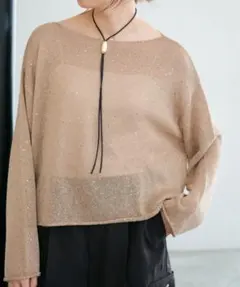 LINO Sheer プルオーバーブラック ドゥーズイエムクラスアパルトモン