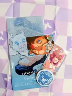 鬼滅の刃　炭治郎 クリアファイル　銀だこカード　モチーフ缶バッジ