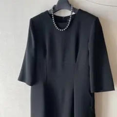 ブラックフォーマル【東京ソワール】フォーマルワンピース/ブラック　13号