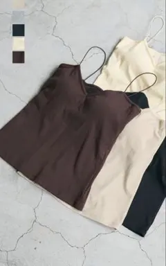 BASEMENT online カップ付きVネックスパゲッティキャミソール M