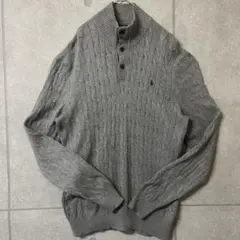 【新品・未使用】ポロラルフローレン ケーブルニット ハーフジップ グレー S 中古・古着通販】POLO RALPH LAUREN (ポロ・ラルフローレン