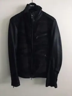 【定価約9.7万円】SHELLAC レザージャケット　ブラック　本革　48 2025年最新】SHELLAC メンズ レザージャケット・ライダースの