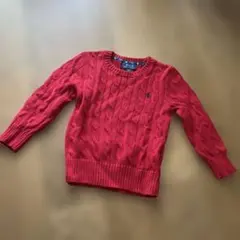 ラルフローレン　綿100% ケーブル編みニット　100cm