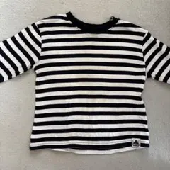 X-LARGE 白と黒のストライプ Tシャツ　ボーダー