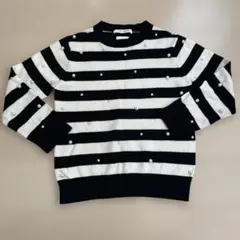 ZARA KNITWEAR ボーダー パール セーター 110cm