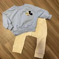 ベビーザらス ミッキートレーナー おまけでモンキーパンツ付き80cm 2点セット
