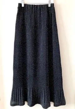 nano universe ドット柄プリーツスカート F