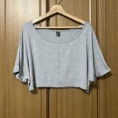【 SHEIN 】 グレー クロップドTシャツ M