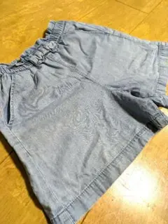 【 人気 】 【 おしゃれ 】 １３０ cm 薄手 デニム キュロット 短パン