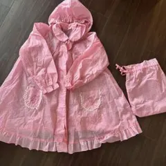 最終価格　メゾピアノ　レインコート 130センチ　ギンガムチェック